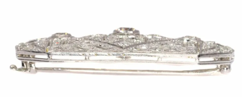 Broche diamant platine