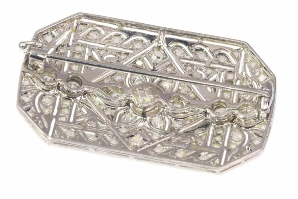 Broche diamant platine