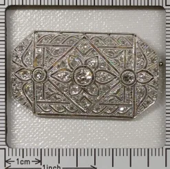Broche diamant platine