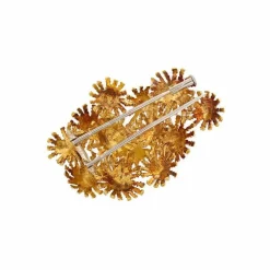 Broche diamants 0.68 carat en or jaune