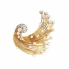Broche diamants 4.80 carats 2 ors