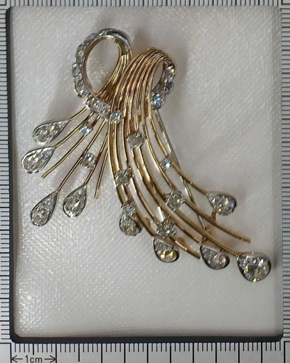Broche diamants années 1960