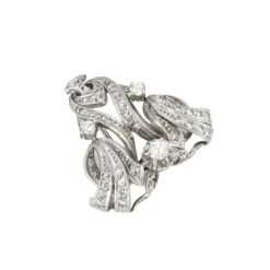 BROCHE Diamants, Or gris