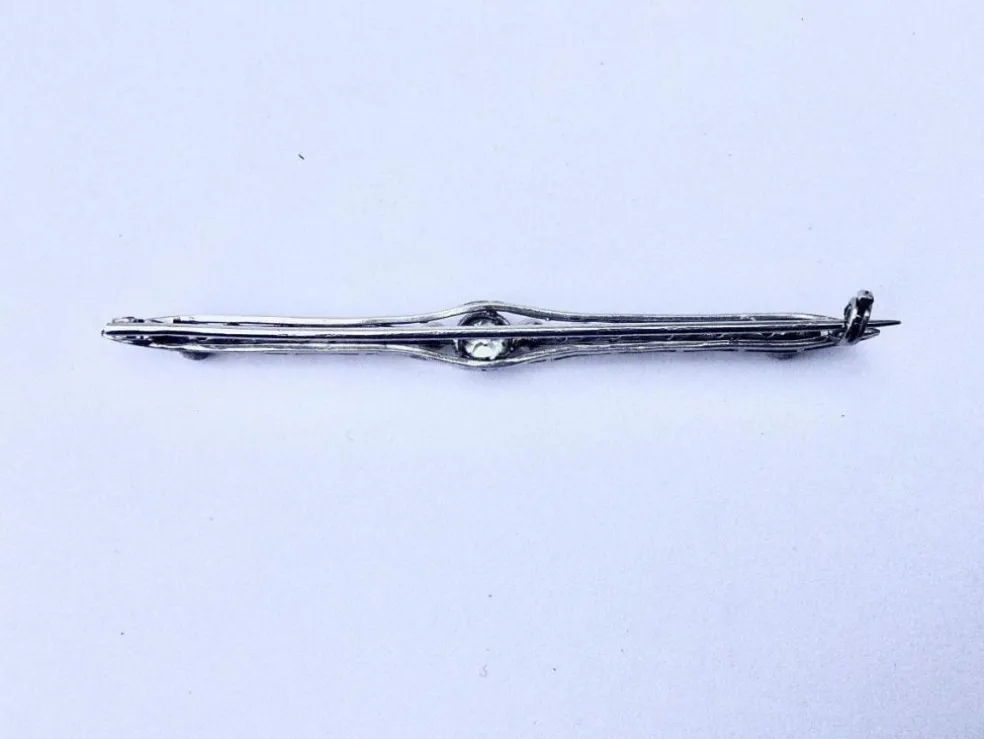 Broche Diamants Perles