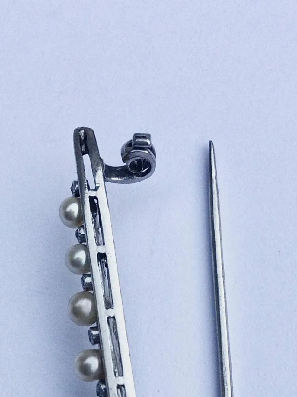 Broche Diamants Perles