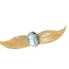 Broche Egyptomanie Or et Scarabée Amulette Fritte