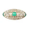 Broche Emeraude de Colombie et Diamants