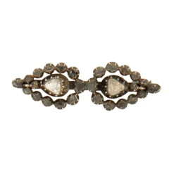BROCHE EN ARGENT DIAMANTS