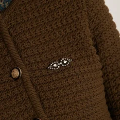BROCHE EN ARGENT DIAMANTS