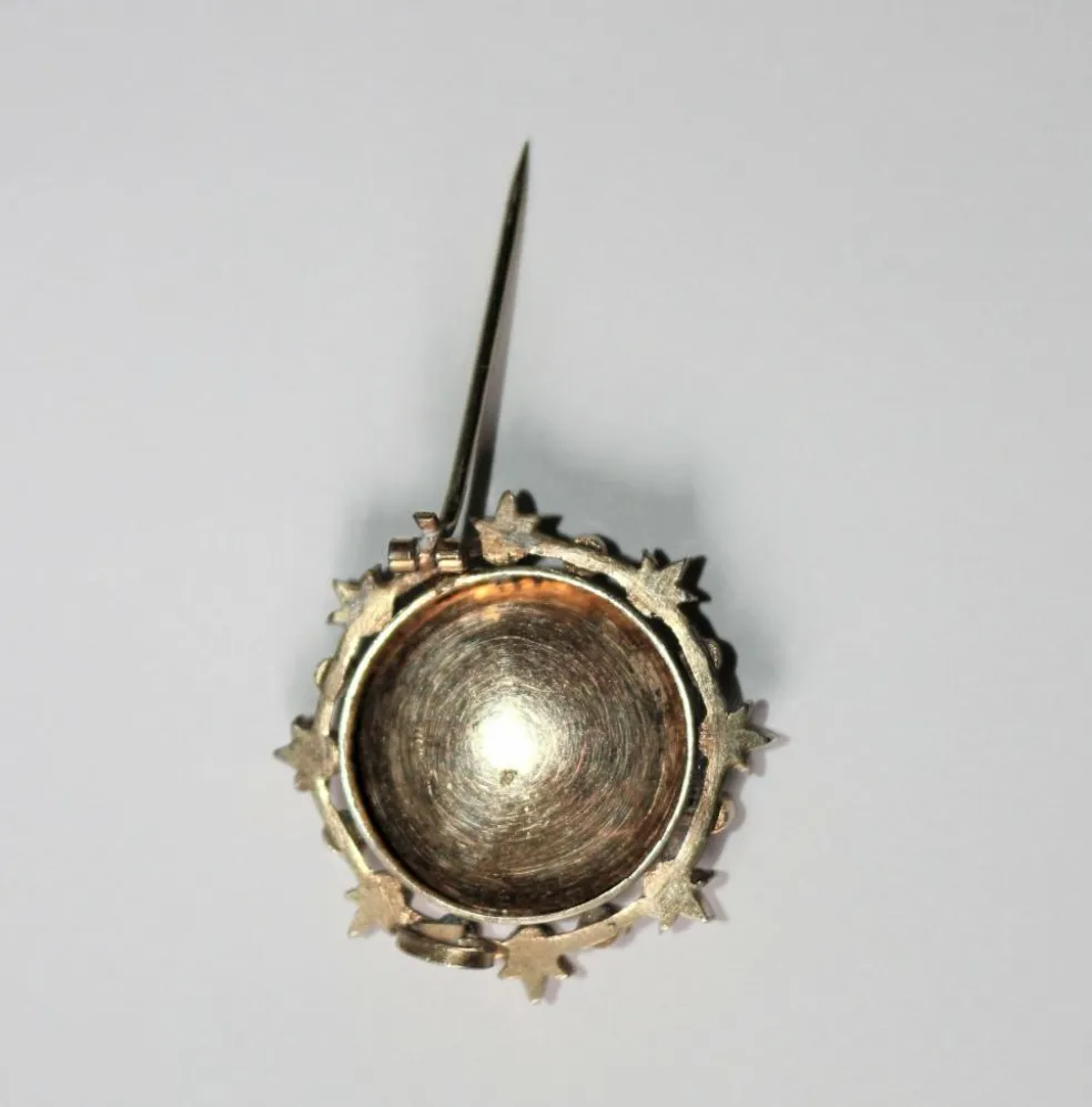 Broche en argent Miniature XIXe