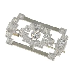Broche en diamant Art déco