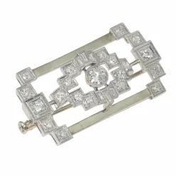 Broche en diamant Art déco