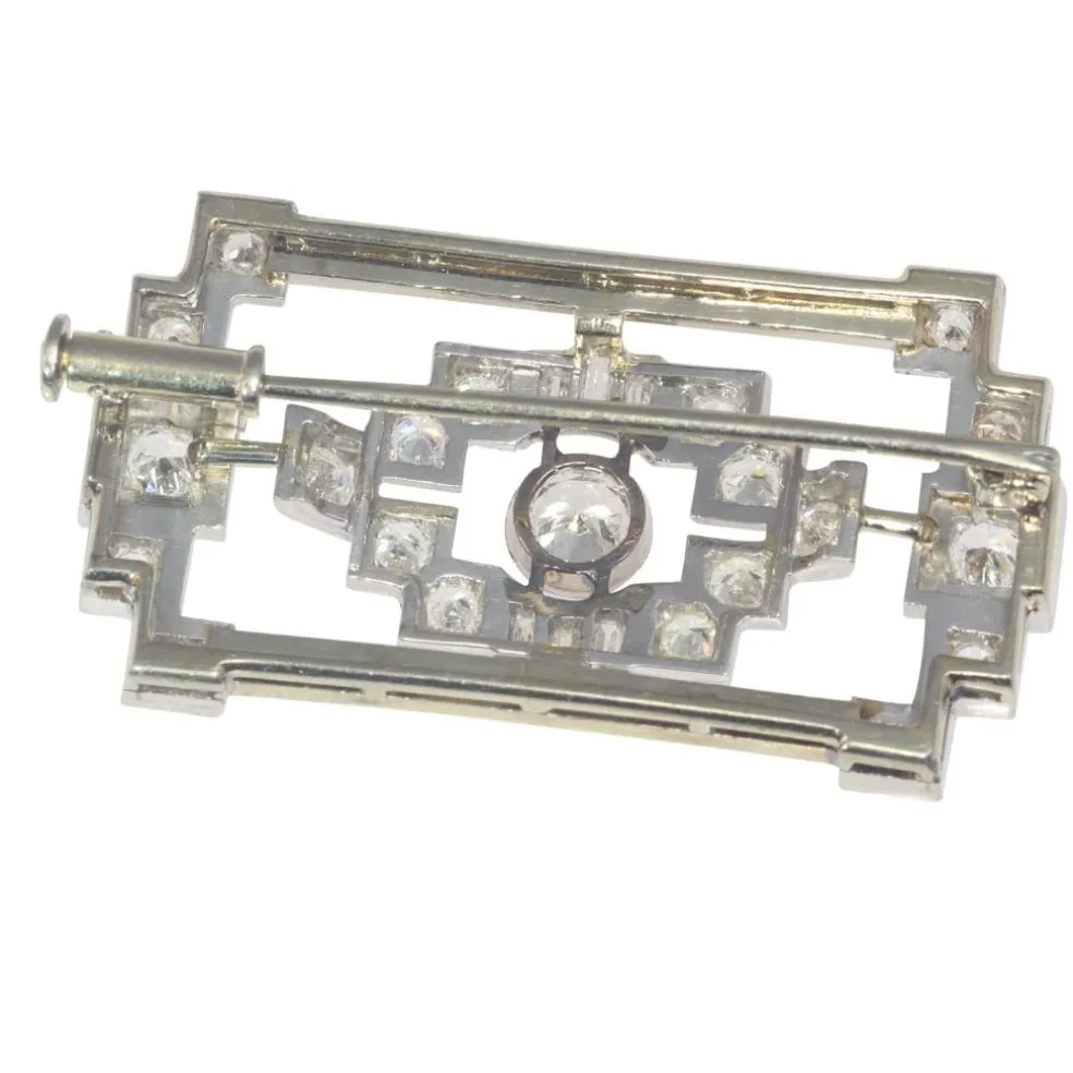 Broche en diamant Art déco