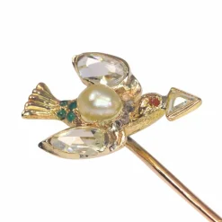 Broche en or avec diamants