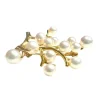 Broche en or avec perles