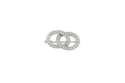 Broche en or blanc avec diamants
