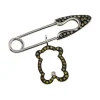 Broche en or blanc, diamants bruns naturels