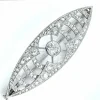 Broche en or blanc et platine sertie de diamants vers 1900