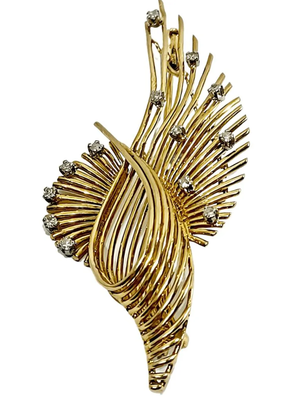 Broche en or et diamants