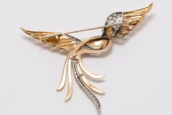 broche en or et diamants