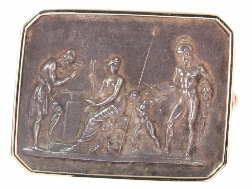 Broche en or et plaqué or