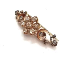 Broche en or jaune avec diamants