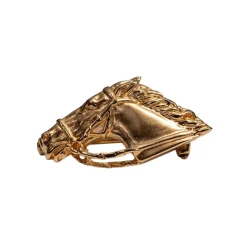 Broche en or jaune avec tête de cheval