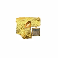 Broche en or jaune et quartz Björn Weckström