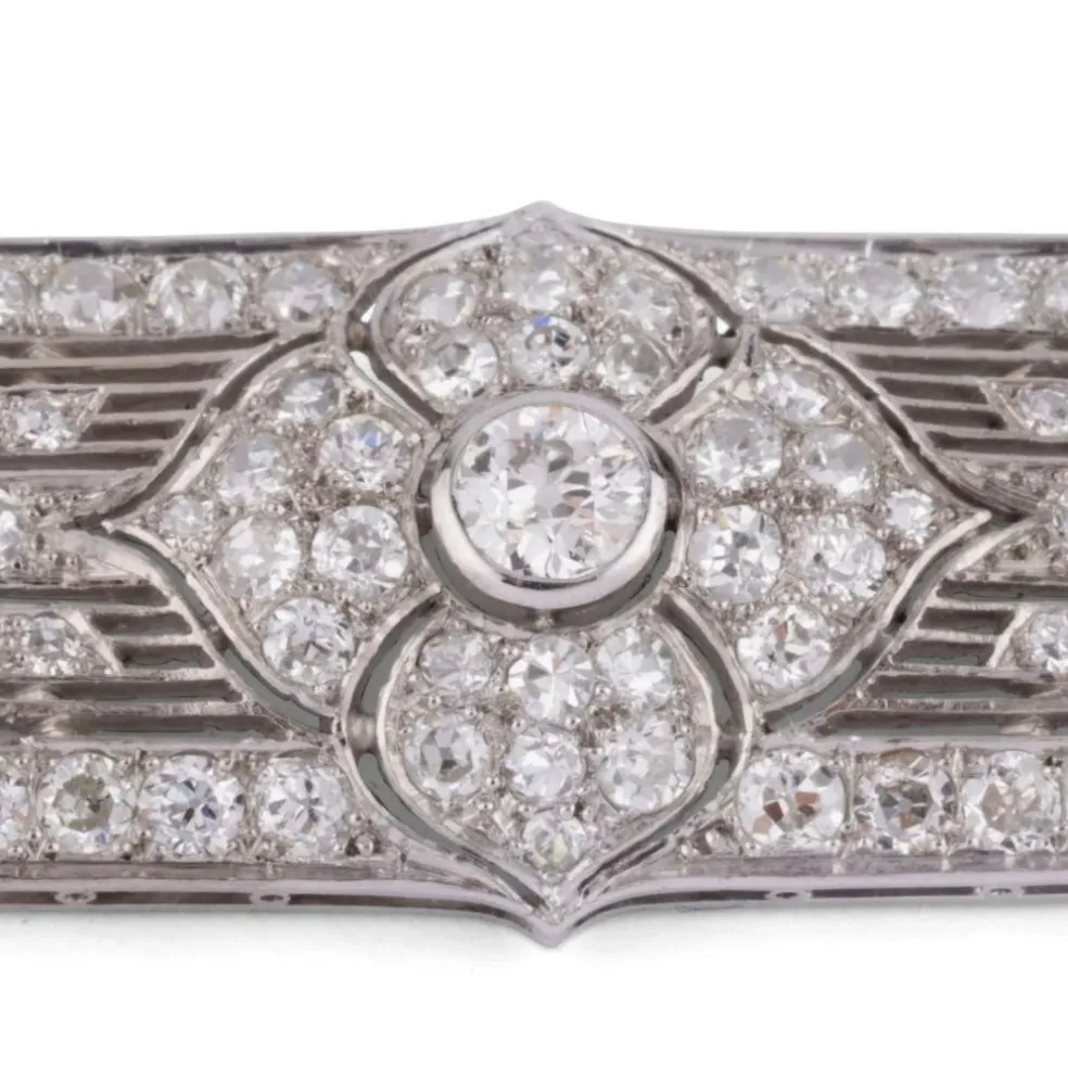 Broche en platine et diamants