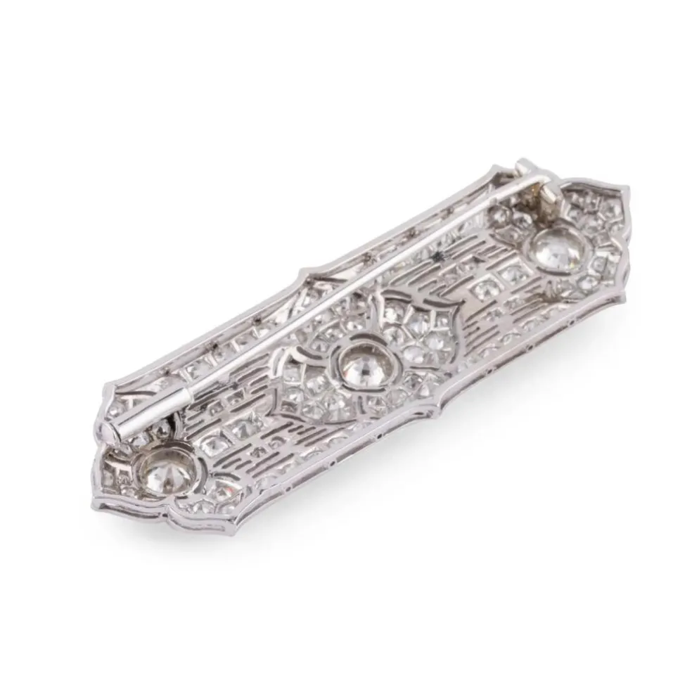 Broche en platine et diamants