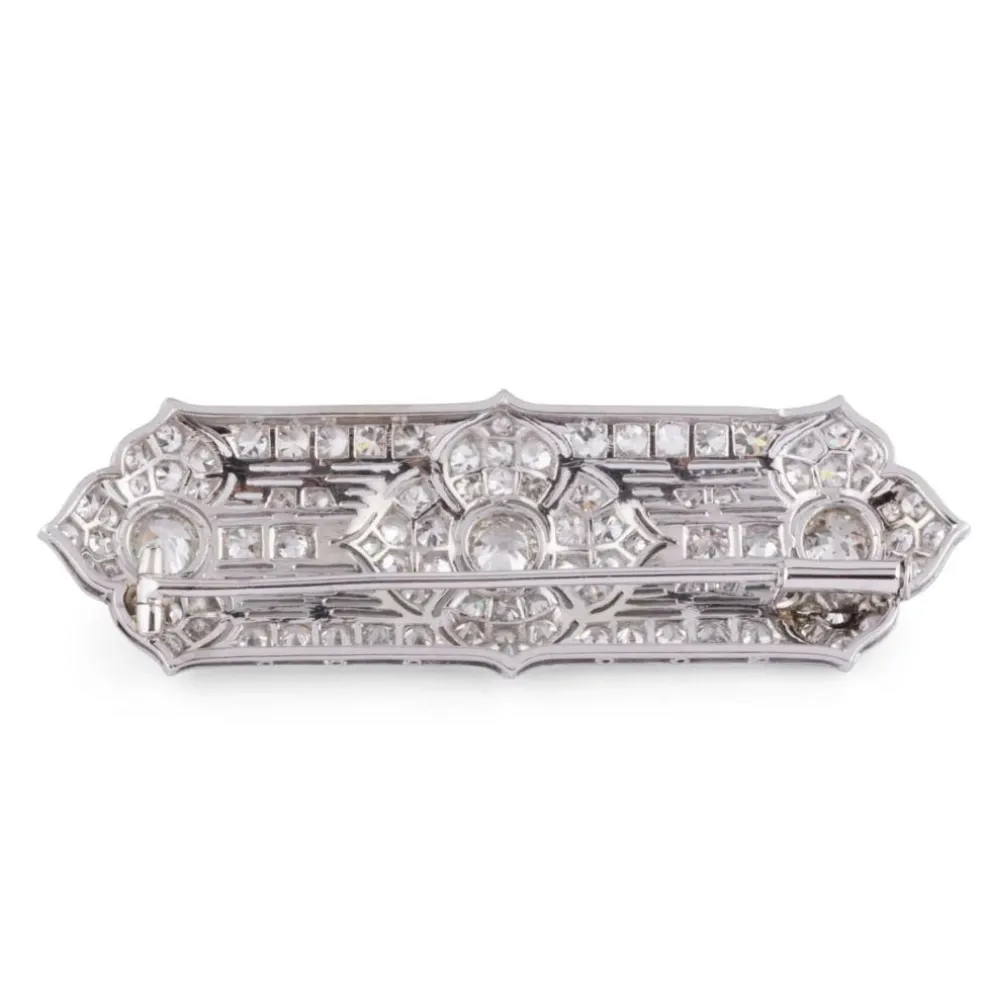Broche en platine et diamants
