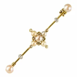Broche Epingle ancienne perles fines