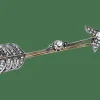 Broche flèche or jaune et argent, diamants poire et ronds, vers 1880