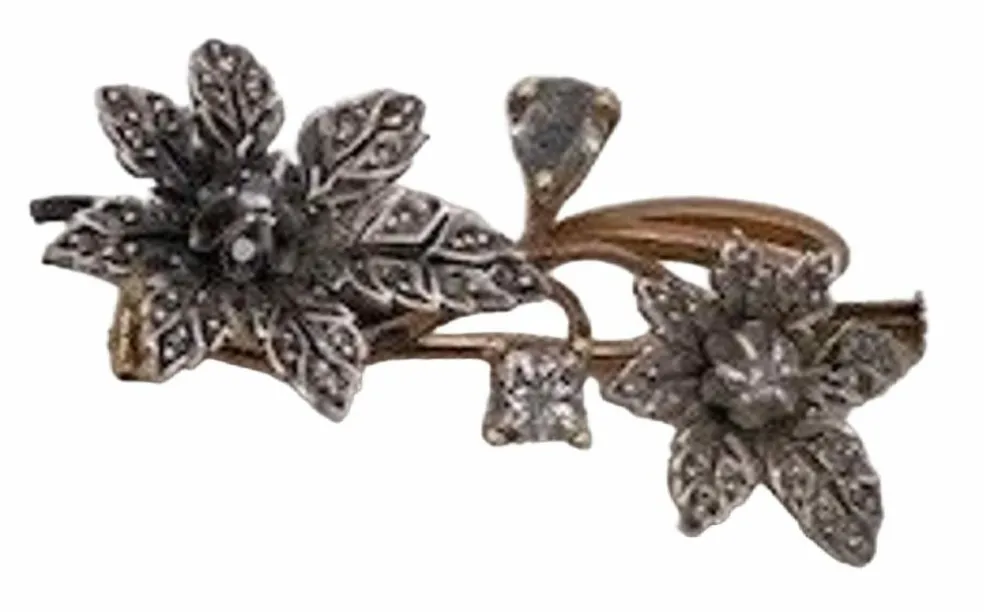 Broche Fleur Bicolore & Diamants