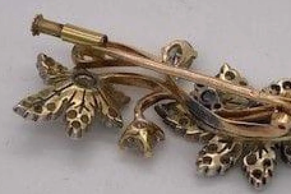 Broche Fleur Bicolore & Diamants