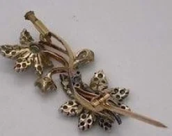 Broche Fleur Bicolore & Diamants