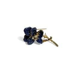 Broche « fleur bleue » Éd. Richards