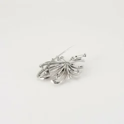 Broche Fleur en Or gris & Diamants