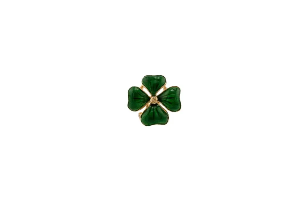Broche fleur en or jaune