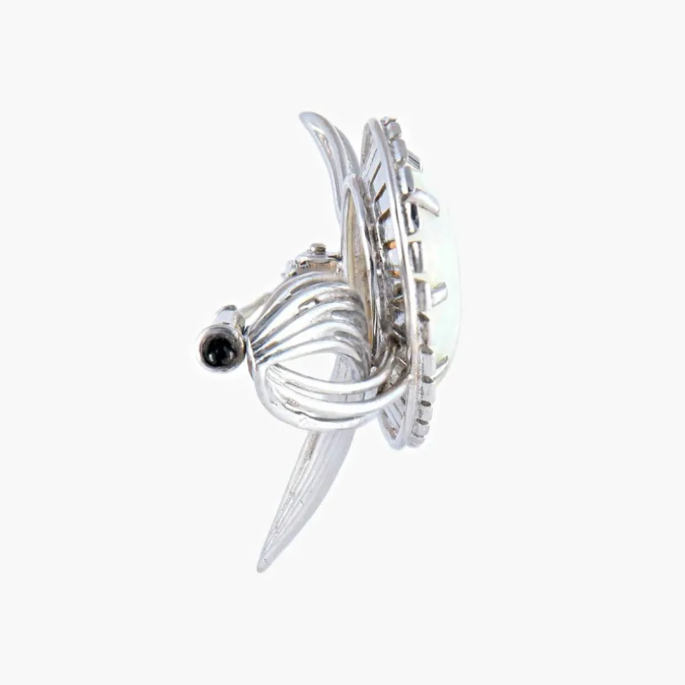 Broche Fleur Opale