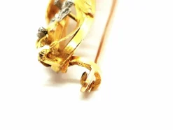 Broche Fleur Or jaune, Or blanc Diamant