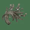 BROCHE GERBE DE FLEURS DIAMANTS