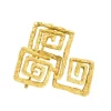 Broche géométrique en or jaune