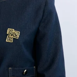 Broche géométrique en or jaune