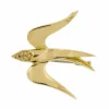Broche hirondelle diamants