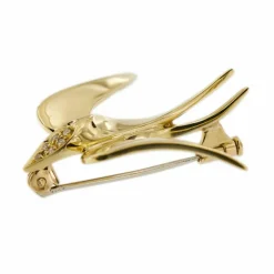 Broche hirondelle diamants