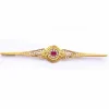 Broche ISABELINE or diamants et rubis