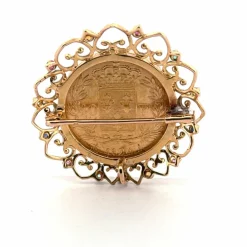 Broche 18k Pièce Roi de France Charles X