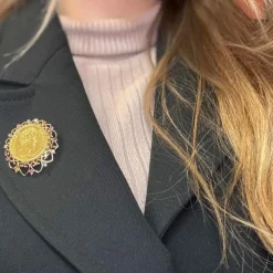 Broche 18k Pièce Roi de France Charles X