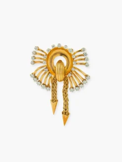 BROCHE MODERNE OR ET DIAMANTS
